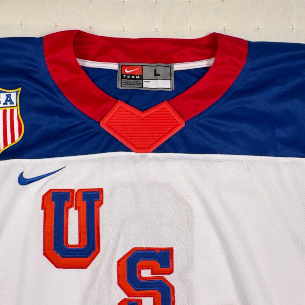 Nike Team USA IIHF Zack Werenski #8 Hockey Jersey Men's L White NWOT - Picture 3 of 12